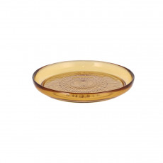 Bitz Kusintha - Glas amber Plate d: 18 cm / h: 2,5 cm