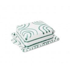 Gmundner Keramik Grüngeflammt Butter dish 125 g