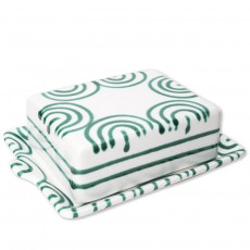 Gmundner Keramik Grüngeflammt Butter dish 250 g