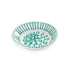 Gmundner Keramik Grüngeflammt Rice bowl without handle d: 28 cm / h: 6,6 cm