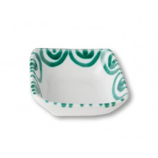 Gmundner Keramik Grüngeflammt Square bowl 9x9x3.4 cm