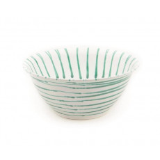 Gmundner ceramic green flamed salad bowl d: 33 cm / h: 14 cm / 4,5 L
