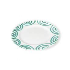 Gmundner ceramic green flamed dessert plate / breakfast plate Gourmet d: 18 cm / h: 1,8 cm