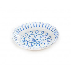 Gmundner Keramik Blaugeflammt Rice bowl without handle d: 32 cm / h: 7,4 cm