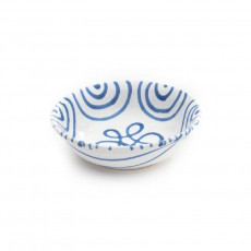 Gmundner ceramic blue flamed cereal bowl small d: 14 cm / h: 4,5 cm / 0,27 L