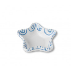 Gmundner Keramik Blaugeflammt Star shell Stella d: 14 cm / h: 3,9 cm