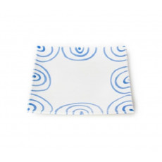 Gmundner Keramik Blaugeflammt Dessert plate / breakfast plate 20x20x2.6 cm