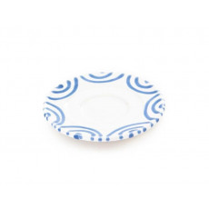Gmundner Keramik Blaugeflammt Mocha/Espresso saucer Gourmet d: 11 cm