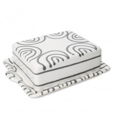 Gmundner Keramik Graugeflammt Butter dish 250 g