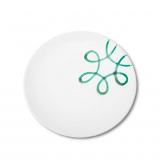 Gmundner Keramik Pur Geflammt Grün Dessert plate / Breakfast plate Cup d: 20 cm / h: 2,6 cm