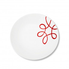 Gmundner Keramik Pur Geflammt Rot Soup plate Cup d: 20 cm / h: 4,4 cm