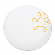 Gmundner Keramik Pur Geflammt Gelb Dining plate Cup d: 25 cm / h: 2.8 cm