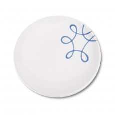 Gmundner Keramik Pur Geflammt Blau Dessert plate / Breakfast plate Cup d: 20 cm / h: 2,6 cm