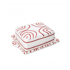 Gmundner Keramik Rotgeflammt Butter dish 125 g