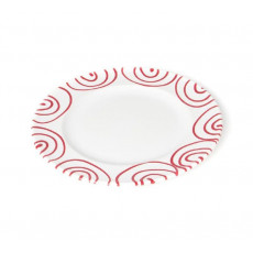 Gmundner ceramic red flamed dessert plate / breakfast plate Gourmet d: 18 cm / h: 1,8 cm