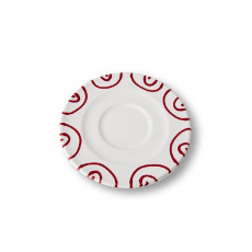 Gmundner Keramik Rotgeflammt Cappuccino saucer Gourmet d: 14 cm