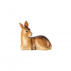 Hutschenreuther Cozy Winter Figurine lying fawn - hand-painted 5 x 4 cm