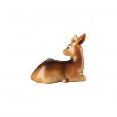 Hutschenreuther Cozy Winter Figurine lying fawn - hand-painted 5 x 4 cm