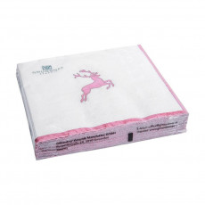 Gmundner Keramik Rosa Hirsch Napkins Lunch 33x33 cm 20 pieces