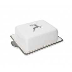 Gmundner Keramik Grauer Hirsch Butter dish 125 g