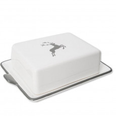 Gmundner Keramik Grauer Hirsch Butter dish 250 g
