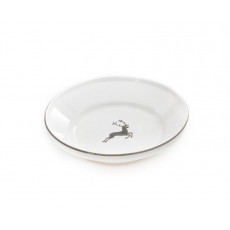 Gmundner ceramic grey deer bowl without handle 28 cm