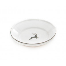 Gmundner ceramic grey deer bowl without handle d: 32 cm / h: 7,4 cm