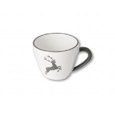 Gmundner ceramic grey deer cappuccino cup 0,16 l / h: 6,8 cm