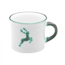 Gmundner Ceramics Green Deer Mug with Handle Smooth 0.24 l
