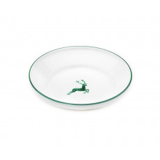Gmundner ceramic green deer bowl without handle d: 28 cm / h: 6,6 cm