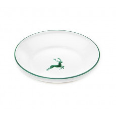 Gmundner ceramic green deer bowl without handle d: 32 cm / h: 7,4 cm