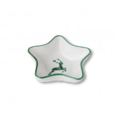 Gmundner ceramic green stag star bowl Stella d: 14 cm / h: 3,9 cm