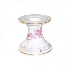 Meissen Neuer Ausschnitt - Indische Malerei 2 mit Kante purpur Goldpunkte mit Goldrand Candlestick 7 cm