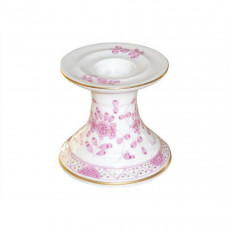 Meissen Neuer Ausschnitt - Indische Malerei purpur Goldpunkte mit Goldrand Candlestick 7 cm