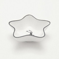 Gmundner Keramik Grauer Hirsch Star bowl Stella d:14 cm / h: 3,9 cm