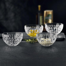 Nachtmann Bossa Nova Round glass dip bowl set 4 pcs 9.8 cm