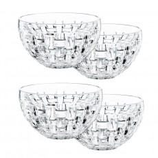 Nachtmann Bossa Nova Round glass dip bowl set 4 pcs 9.8 cm
