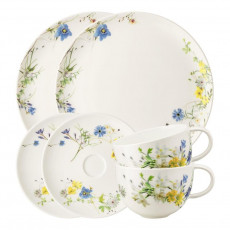 Rosenthal Brillance Fleurs des Alpes Coffee set for 2 people, 6 pieces