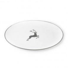 Gmundner Ceramics Grey Deer Platter oval 33x26 cm