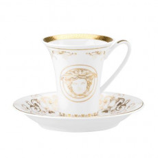 Rosenthal meets Versace Medusa Gala Gold Espresso/moka cup 2-piece 0.09 L