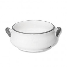 Gmundner Keramik Grauer Rand Classic Soup Bowl 0.37 L