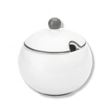 Gmundner Keramik Grauer Rand Sugar Bowl Classic 10 cm