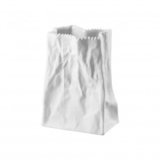 Rosenthal studio-line Do not litter paper bag vase matt white 14 cm