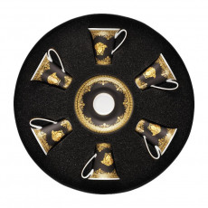 Rosenthal meets Versace I love Baroque - Nero Espresso/Moka cup 0.09 L 6x Top cup / 6x Saucer