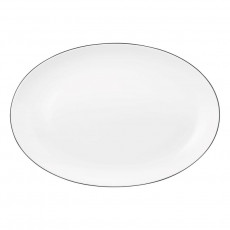 Seltmann Weiden Lido Black Line plate oval 35 x 24 cm
