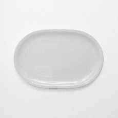 Friesland Venice Weiß Plate 1 oval, 22 cm, Below. Sauceboat