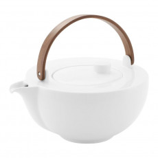 Friesland Chai Weiß - Nussbaum Teapot with walnut wood handle 1.0 l