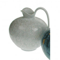 Hutschenreuther Uhl-Design Gray handle jug 'Handmade - with elaborate crystal glaze'