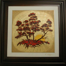 Hutschenreuther Kunstabteilung Wall plate Sunland 'limited to 200 pieces - with certificate'