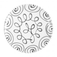 Gmundner Keramik Graugeflammt Dinner plate Cup d: 25 cm / h: 2,8 cm